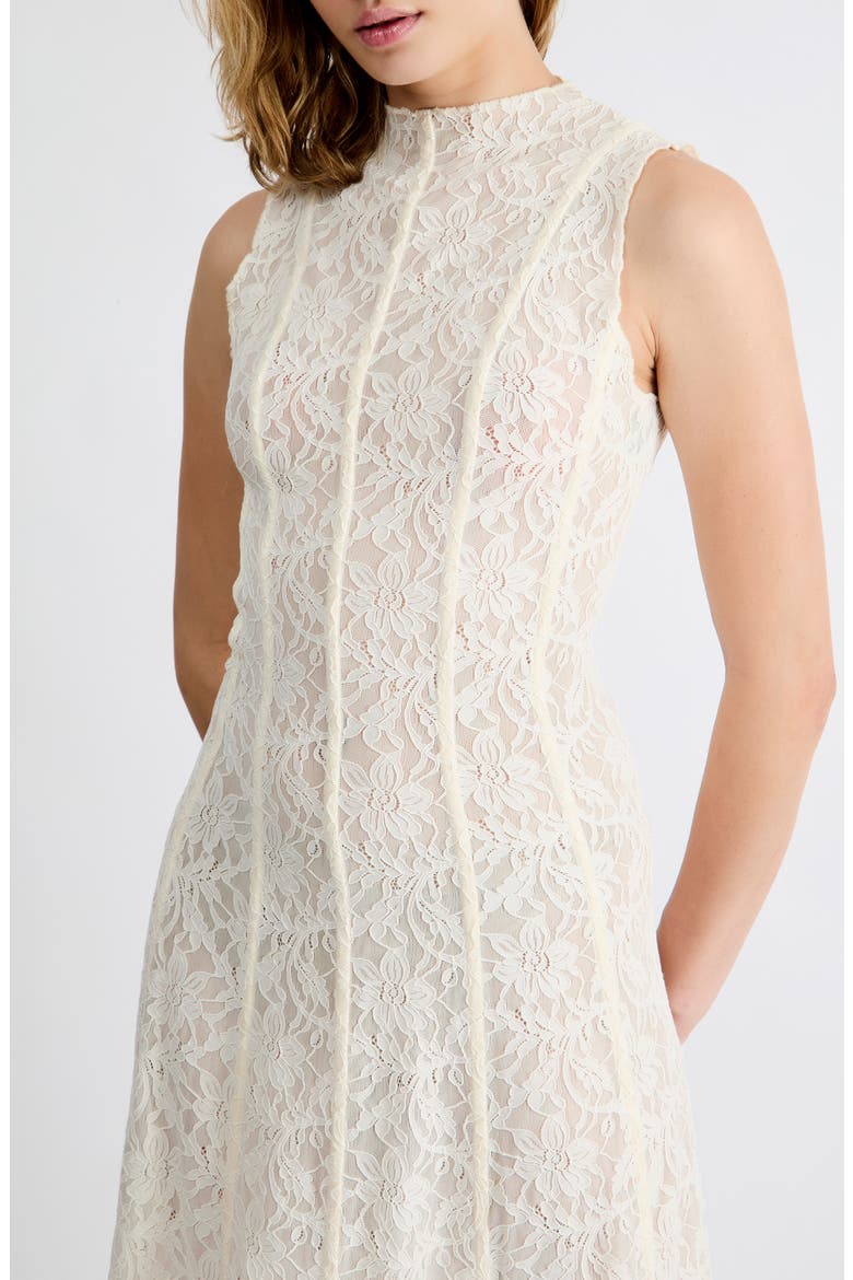 Heidi Stretch Lace Sleeveless Maxi Dress, Alternate, color, WHITE