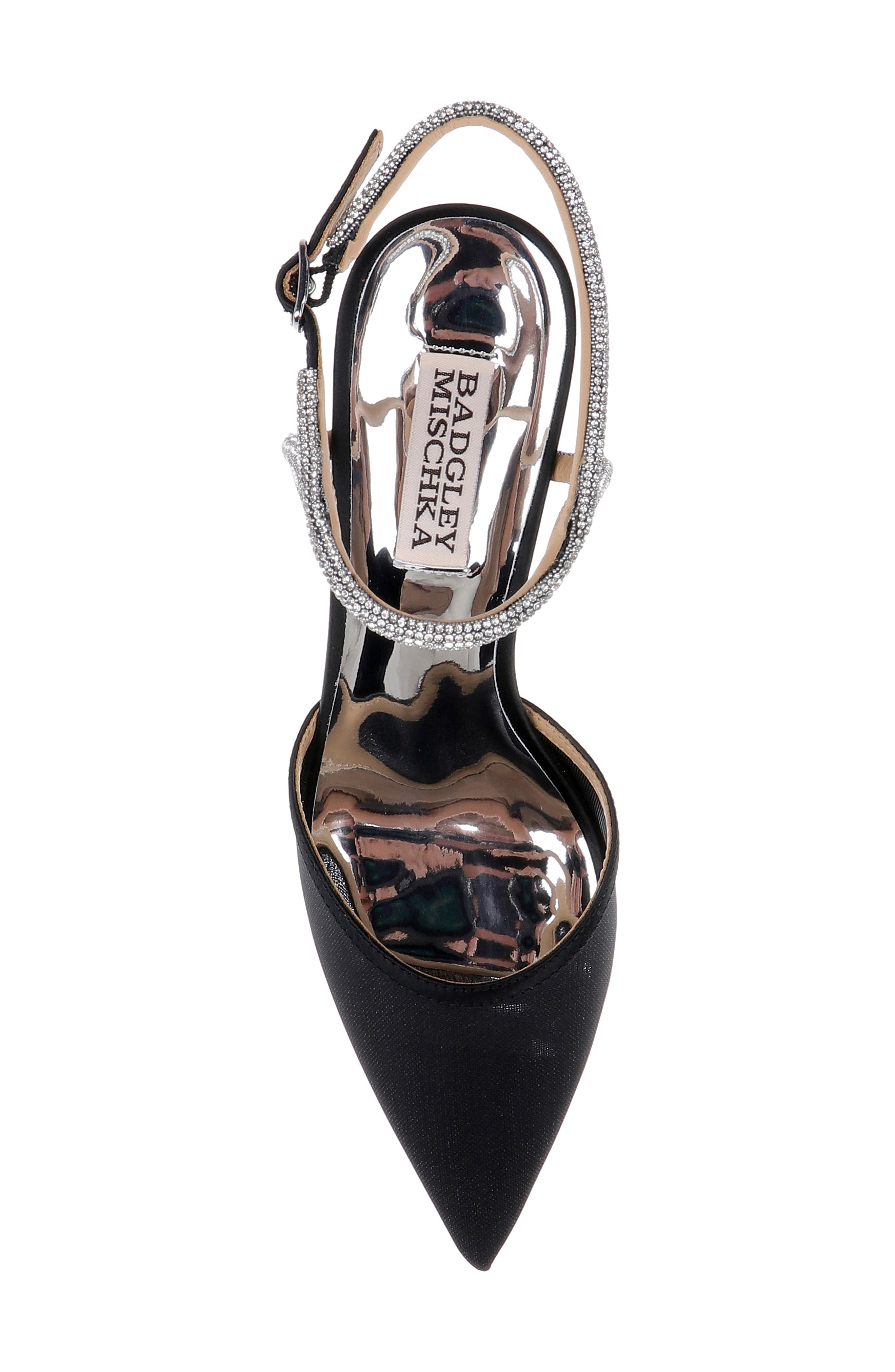 Kamilah III Ankle Strap Pump, Alternate, color, BLACKSATIN