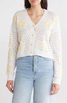 Forgotten Grace Floral Open Stitch Cardigan