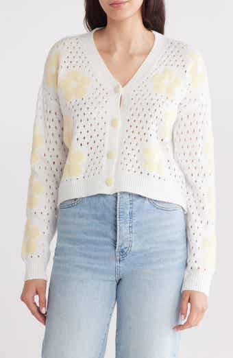 Floral Open Stitch Cardigan
