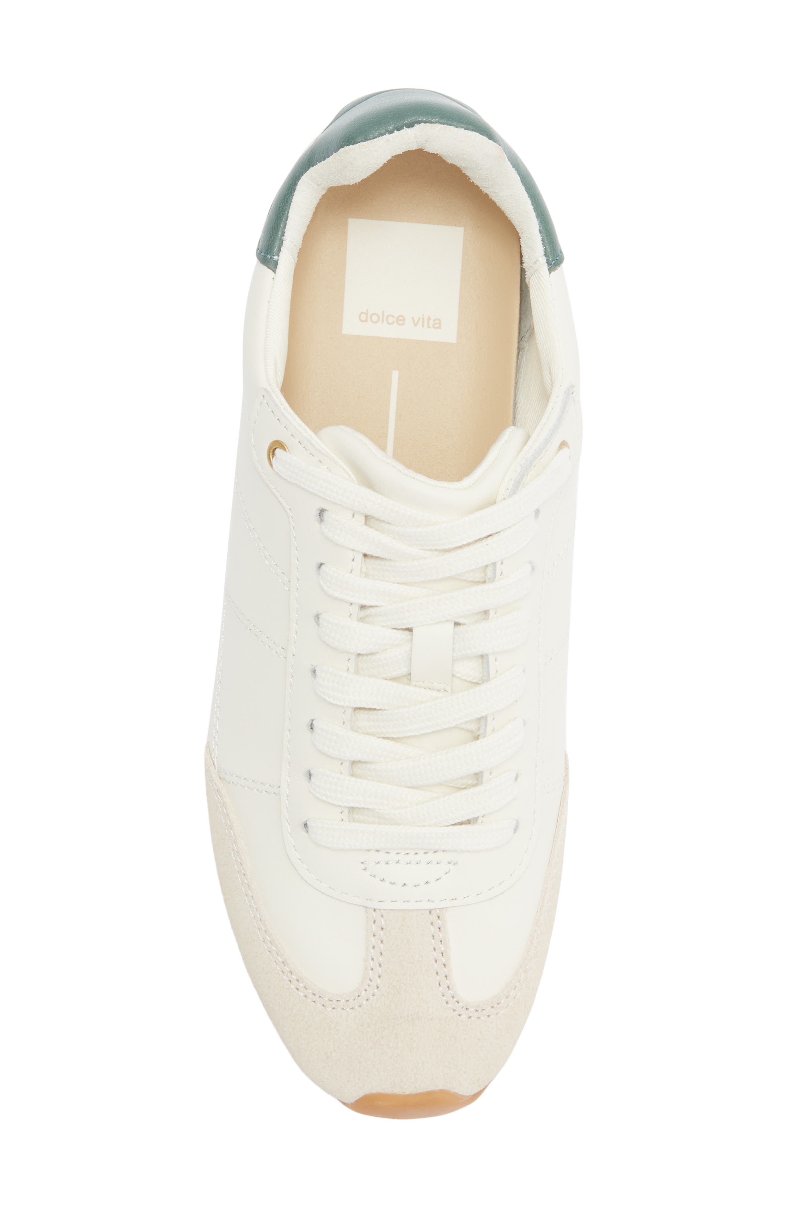Dolce Vita Diane Sneaker, Alternate, color, White/ Green Leather