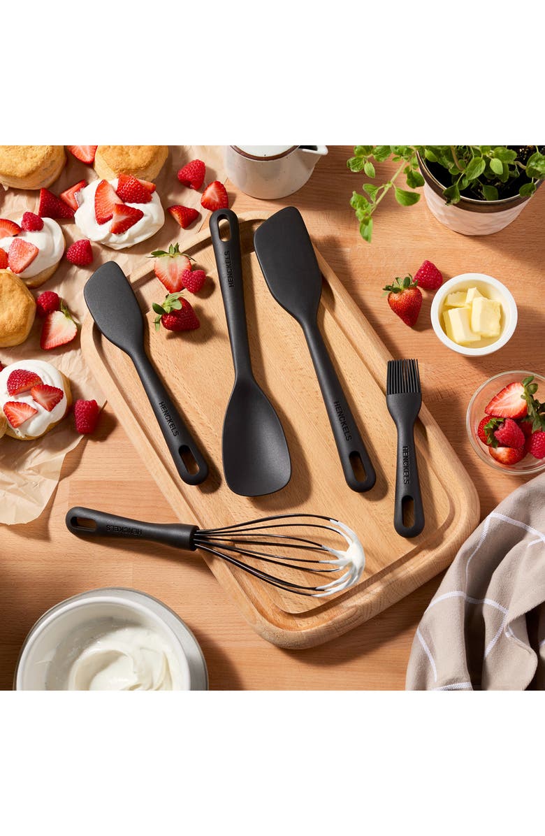 HENCKELS CUTLERY 5-Piece SIlicone Baking Set, Alternate, color, Black
