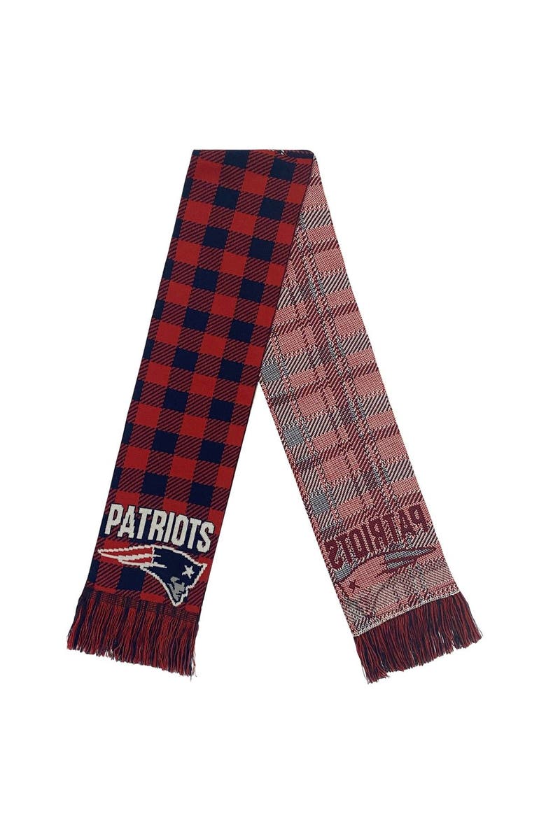 FOCO New England Patriots Plaid Color Block Scarf, Main, color,