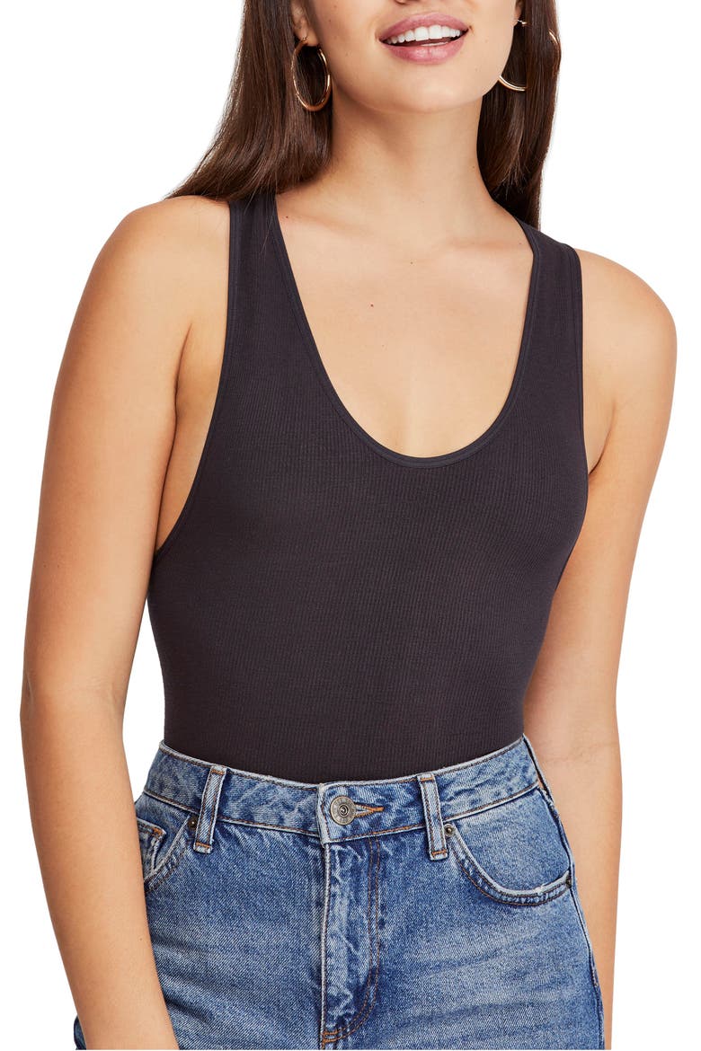 Urban Outfitters Markie Bodysuit, Main, color, BLACK