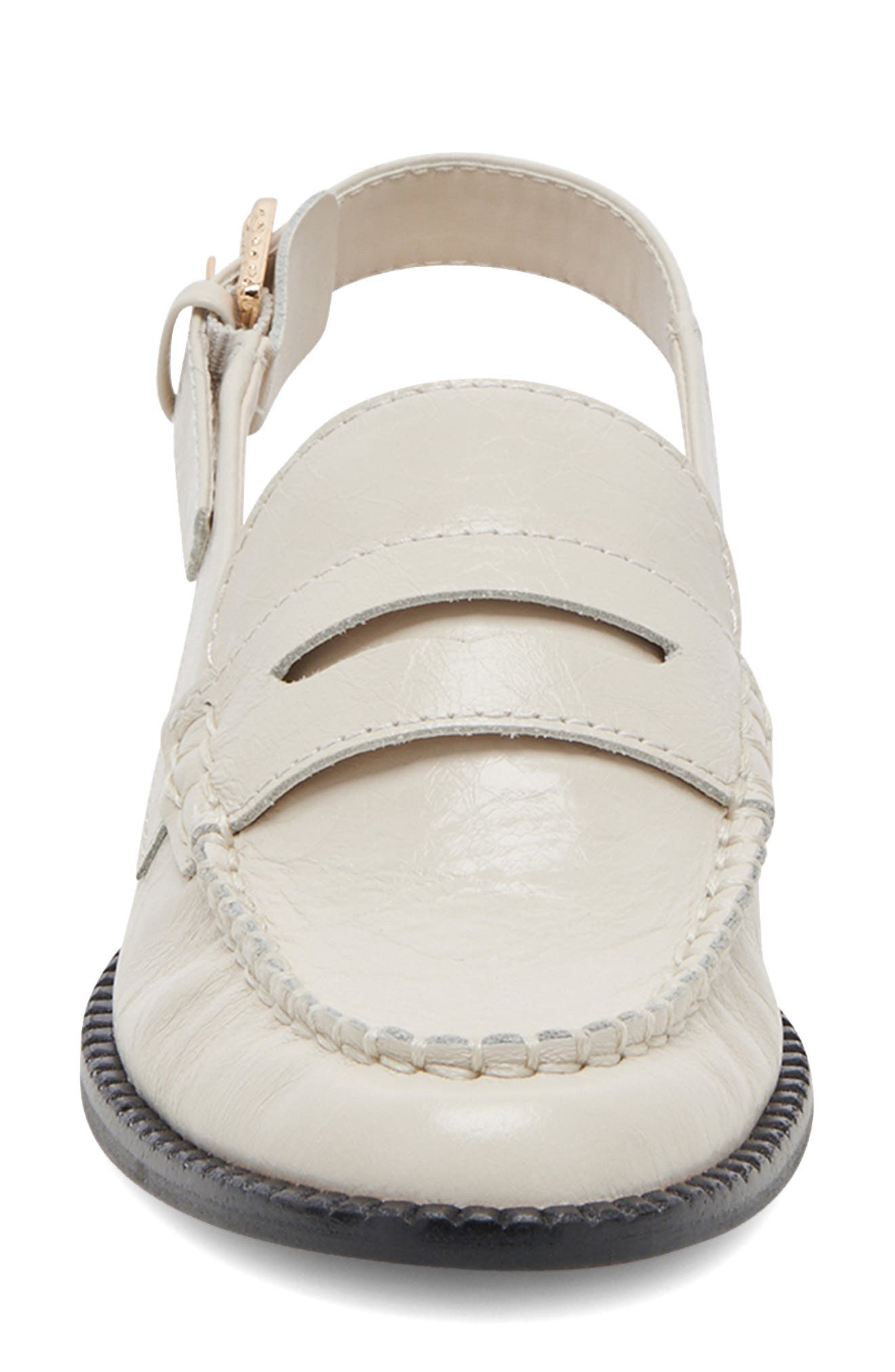 Hardi Slingback Penny Loafer, Alternate, color, IVORY CRINKLE PATENT