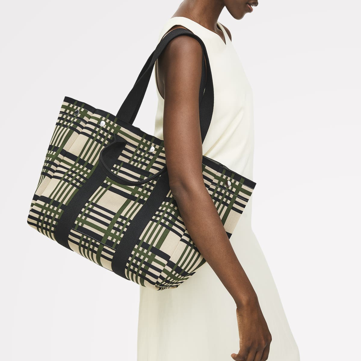 Radley Hadleigh Place - Check Large Open Top Tote Bag, Alternate, color, Porcini