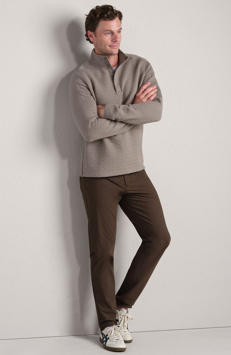 Rhone Weekend Quilted Pullover, Alternate, color, Foggy Taupe