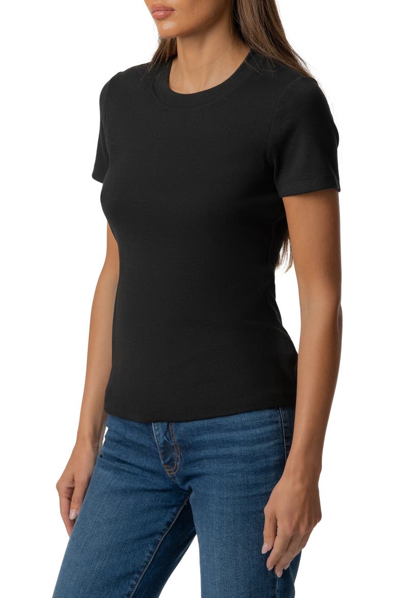 Langley Rib Top, Alternate, color, BLACK