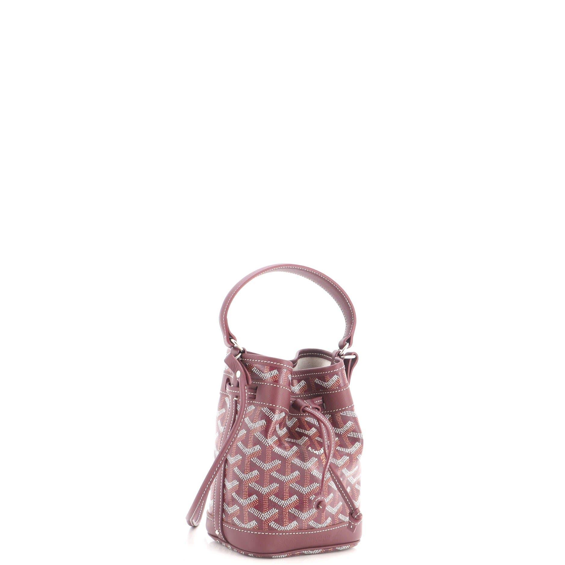 Petit Flot Bucket Bag Coated Canvas Mini, Alternate, color, Burgundy