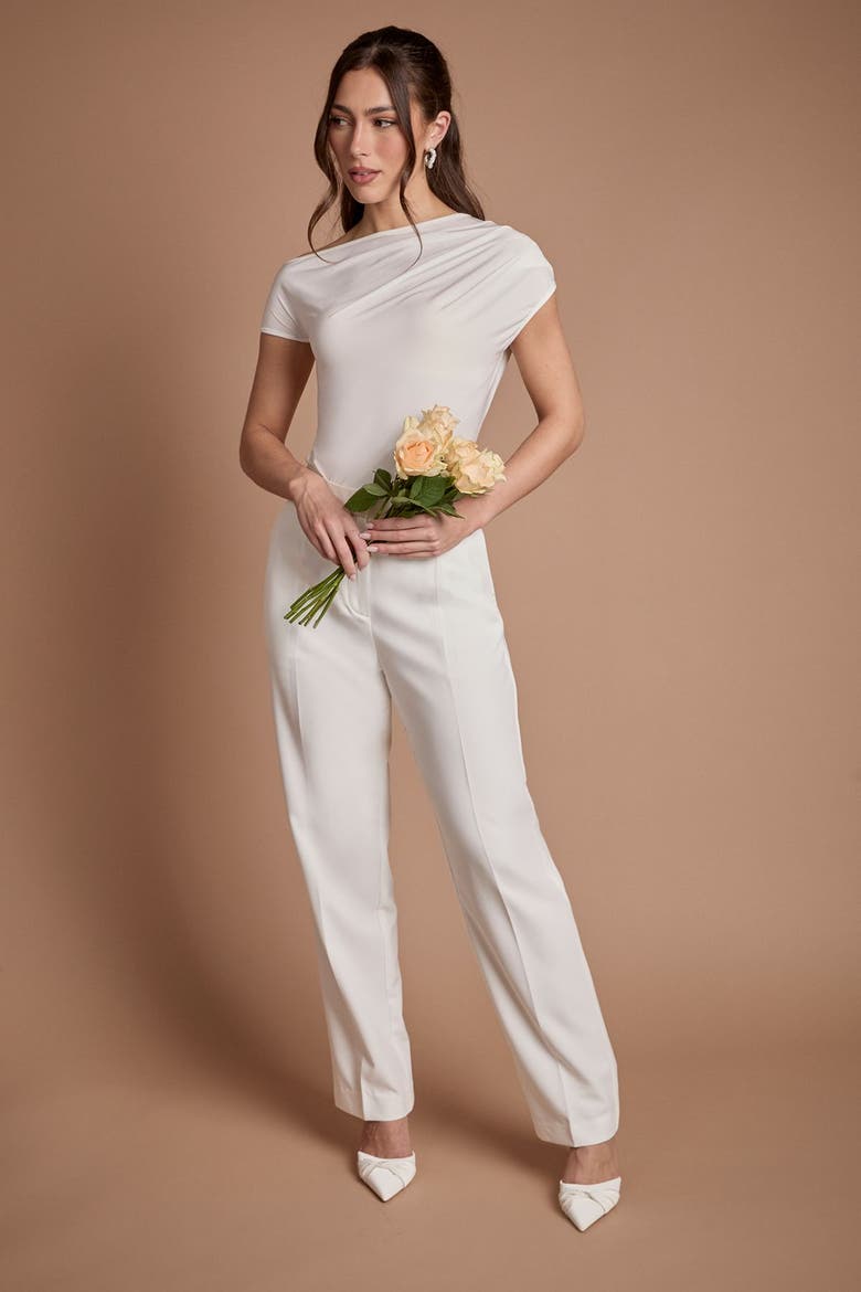 Bridal Formal Trousers, Alternate, color, Ivory