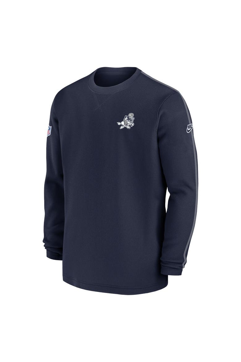 Men's Nike Navy Dallas Cowboys 2024 Sideline Coach Vintage Pullover Sweatshirt, Alternate, color, Navy