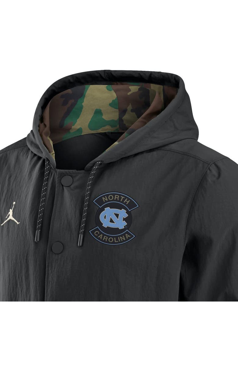 Jordan Brand Men's Jordan Brand Black North Carolina Tar Heels 2025 NCAA Military Appreciation Full-Snap Jacket, Alternate, color, Black