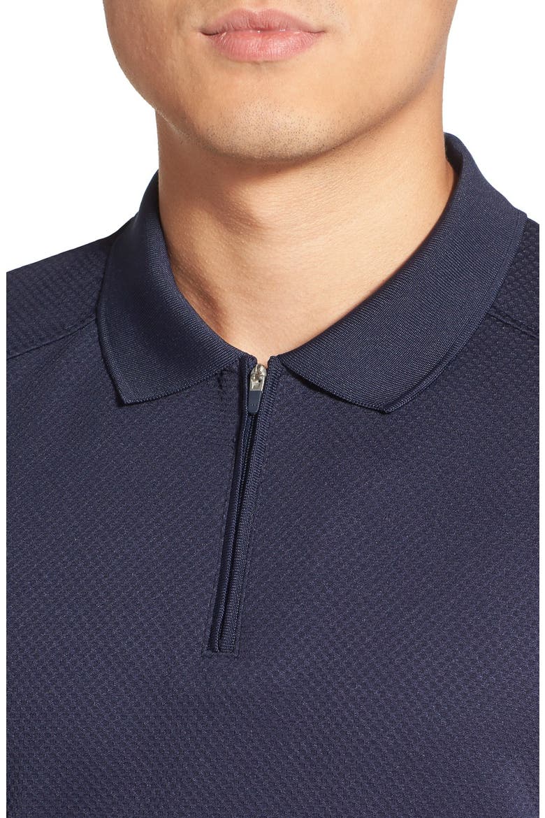 Slim Fit Mesh Polo, Alternate, color, NAVY
