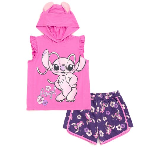 Disney Cosplay Tank Top & Shorts Set in Angel Pink Pink 