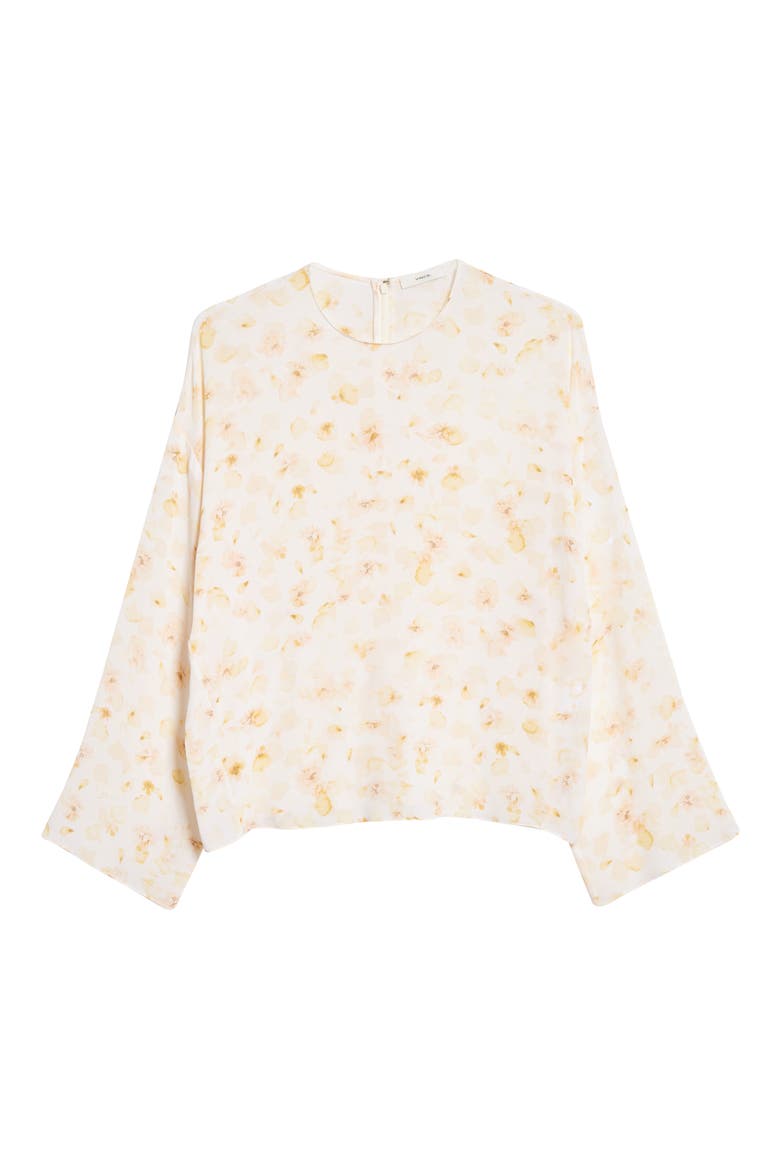 Pressed Petal Long Sleeve Blouse, Alternate, color, OFF WHITE
