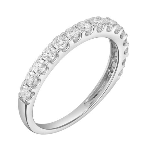Luvmyjewelry Aimee 14k Gold Round Diamond Studded Half Eternity Band Ring