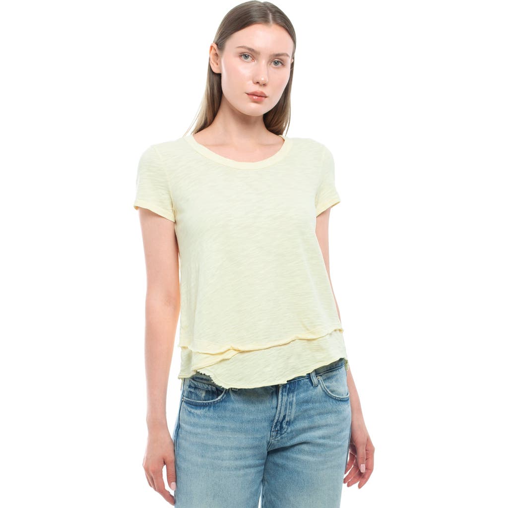 Wilt Clothing Short Sleeve Mock Layer Tee In Green