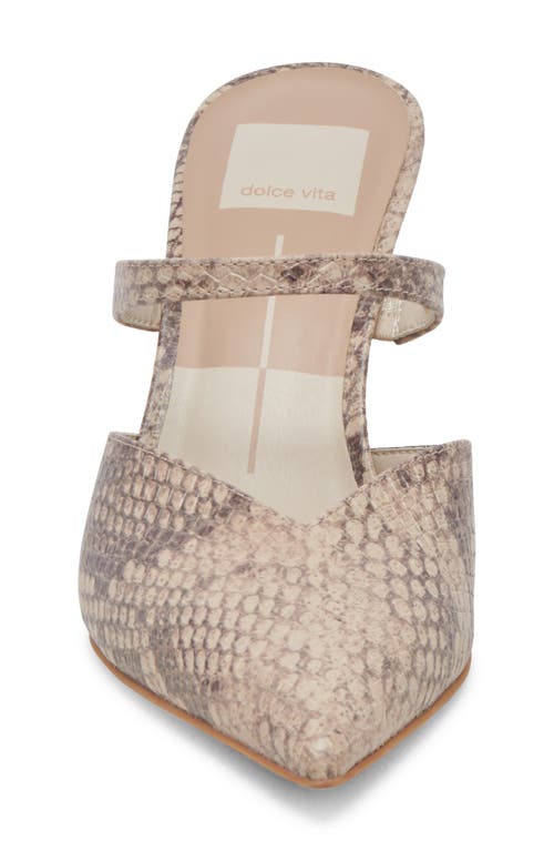Dolce Vita Kanika Pointed Toe Pump In Sand Embossed Leather