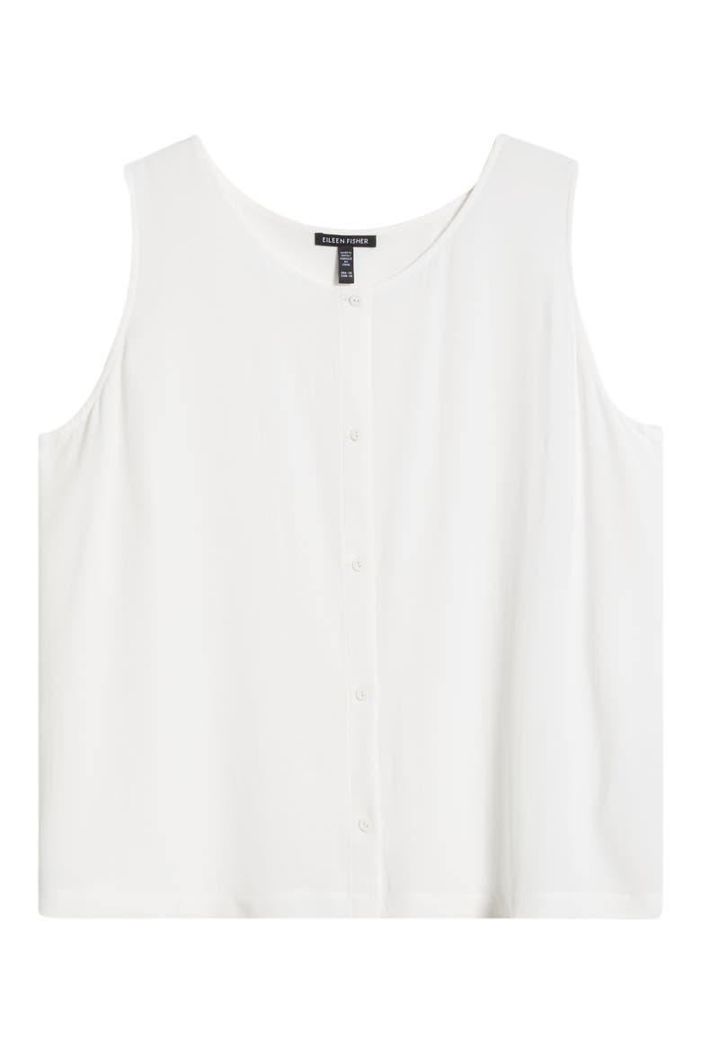 Silk Georgette Round Neck Vest, Alternate, color, IVORY