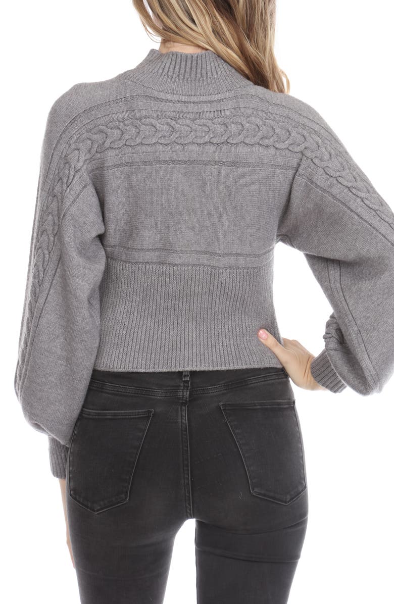 RAIN AND ROSE Mock Neck Rib Sweater, Alternate, color, 