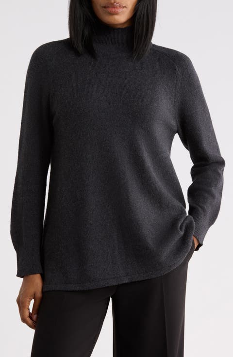 Organic Cotton & Recycled Cashmere Turtleneck Tunic Top