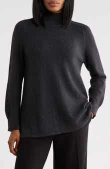 Organic Cotton & Recycled Cashmere Turtleneck Tunic Top
