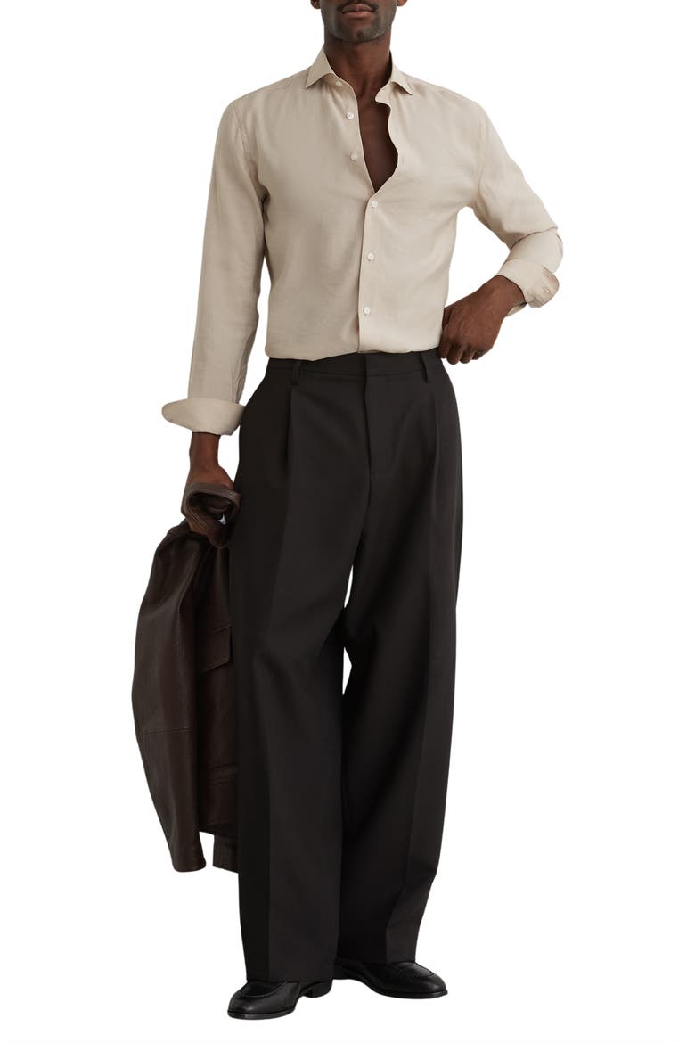 Oscar Regular Fit Button-Up Shirt, Alternate, color, STONE