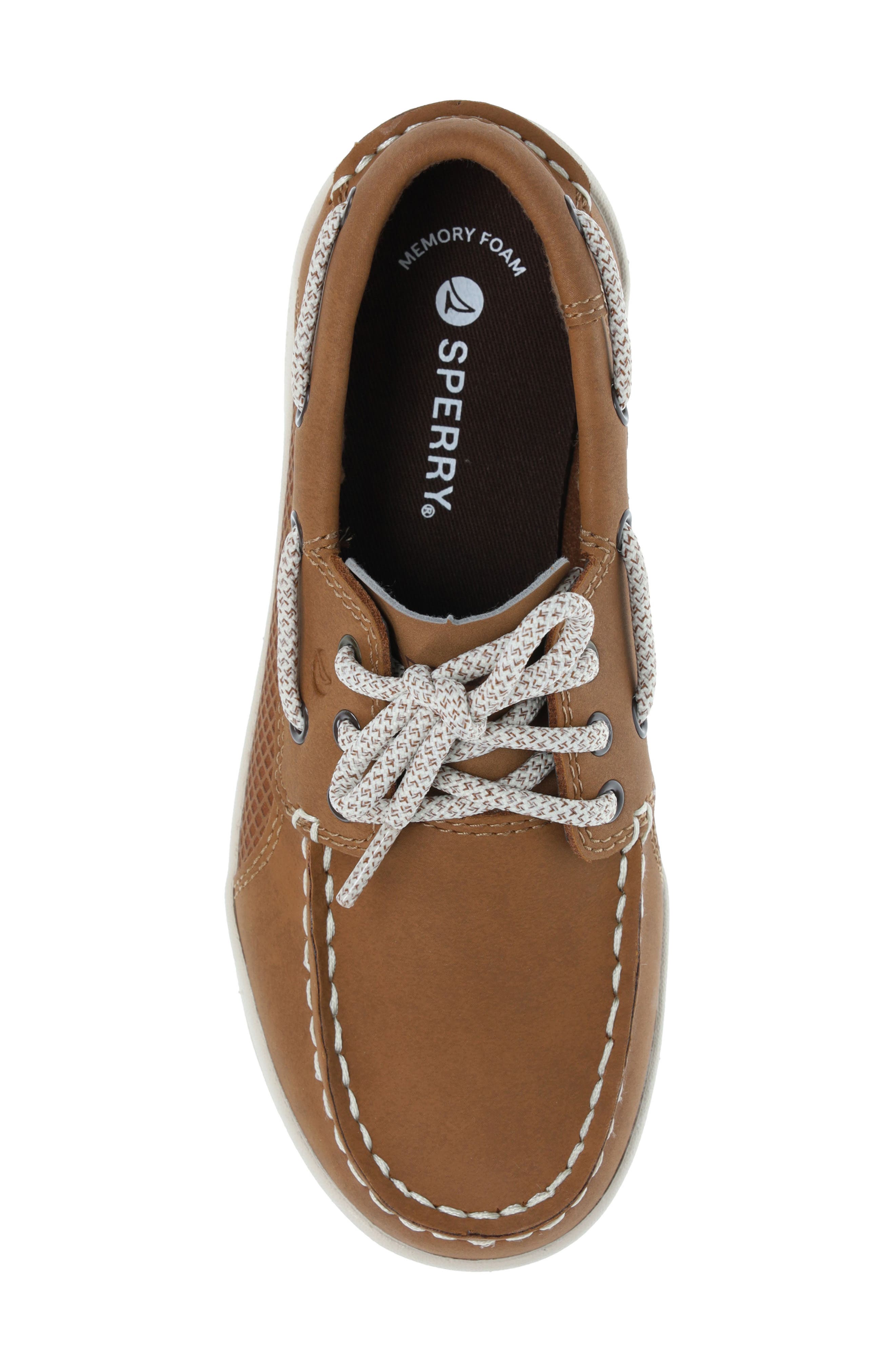 Sperry Kids' Gamefish Boat Shoe, Alternate, color, Dark Tan