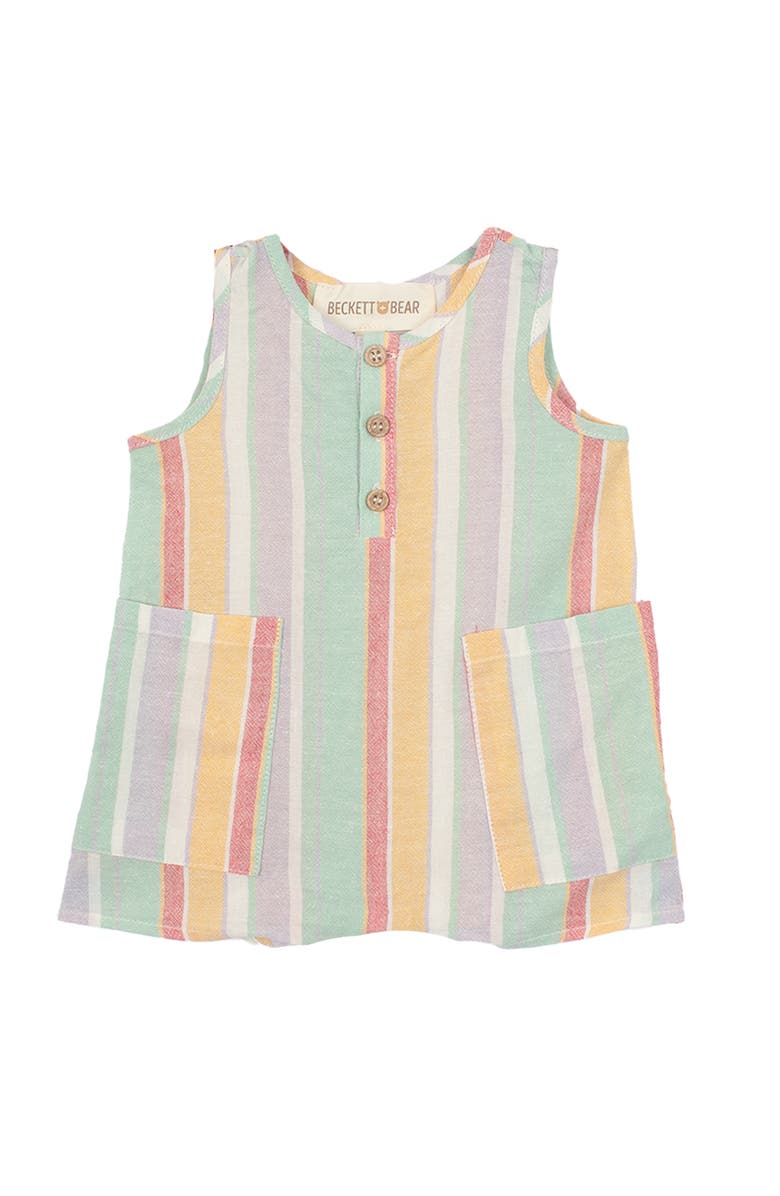 Beckett and Bear Malibu Baby Button Romper, Main, color, Multi