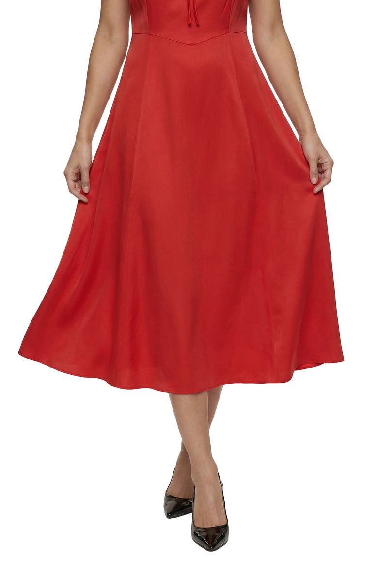 Primrose Midi Dress, Alternate, color, Red