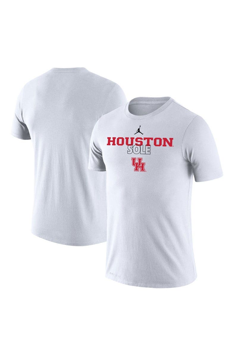 Jordan Brand White Houston Cougars 2023 On Court Bench T-Shirt, Main, color,