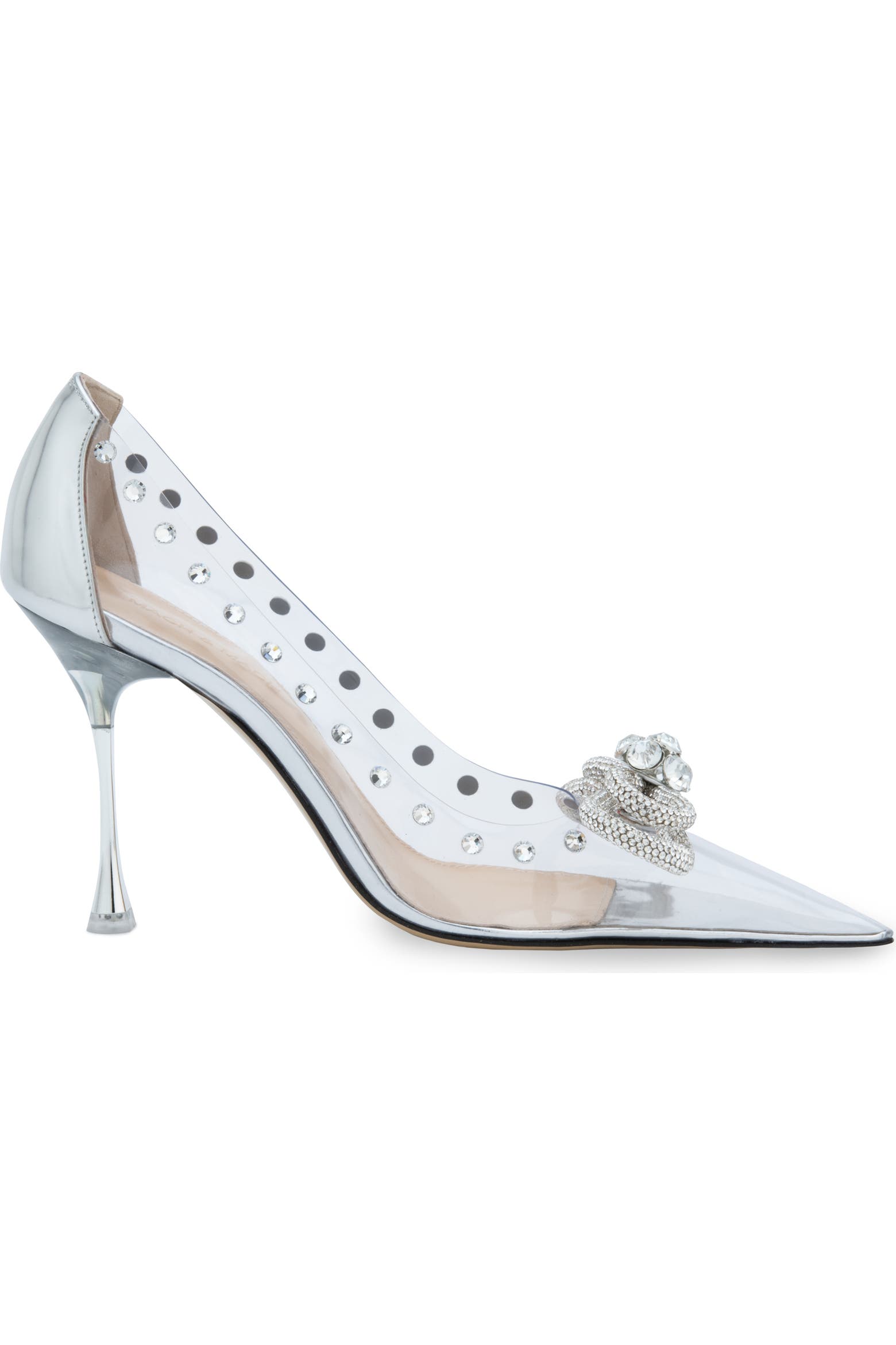 Crystal Toe Mach & Mach Crystal Double Bow PVC Pointed Toe Pump (Women) | Nordstrom