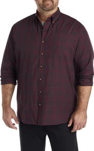 Harbor Bay by DXL Big & Tall EZ-Care Large Plaid Sprt Shirt