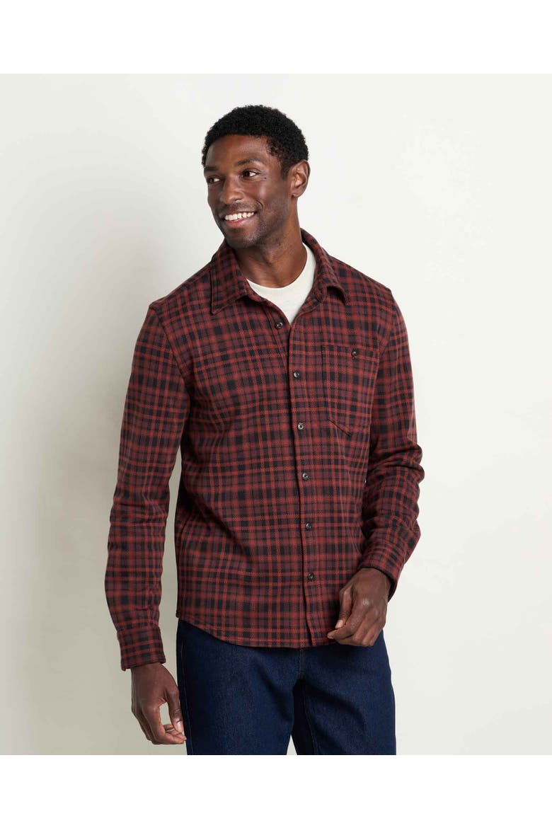 Men's Shadowbrook Long Sleeve Shirt, Main, color, Deep Mahogany Pattern
