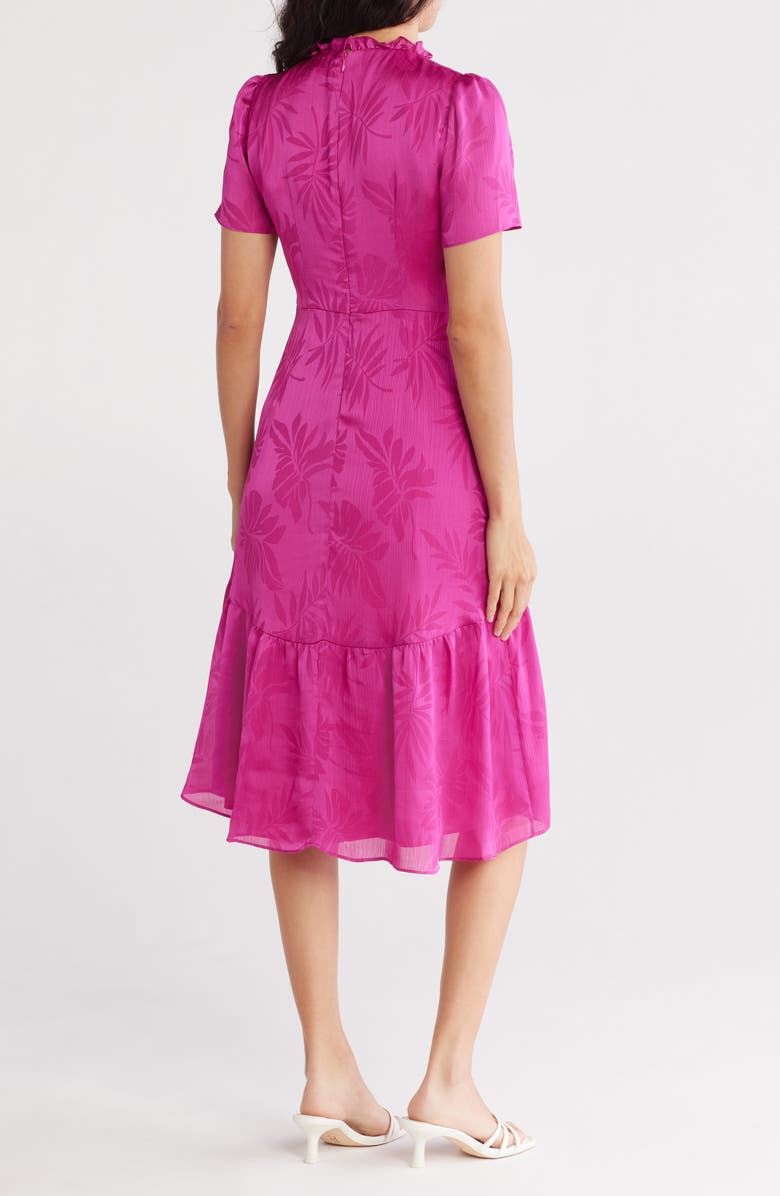 Maggy London Jacquard Midi Dress, Alternate, color, Fuchsia