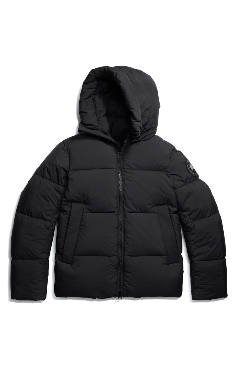 Canada Goose Crofton Water Resistant Packable 750 Fill Power Down Hooded Jacket, Alternate, color, Black - Noir