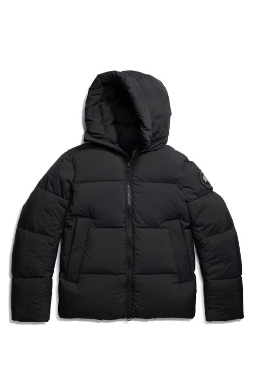 Canada Goose Crofton Water Resistant Packable 750 Fill Power Down Hooded Jacket In Black