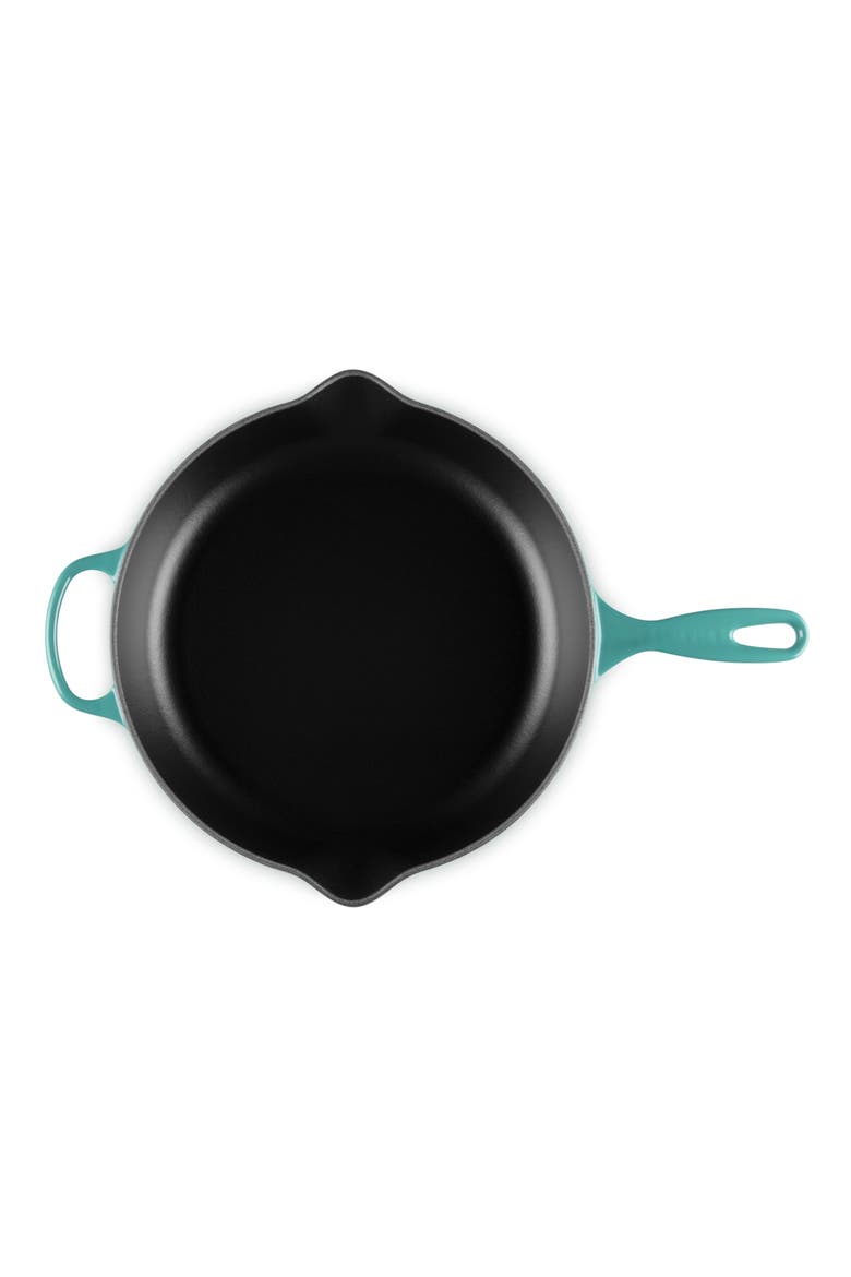 Signature Handle Enamel 11 3/4 Inch Cast Iron Skillet, Alternate, color, RIVIERA