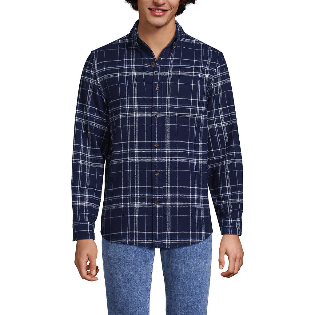 Lands' End Traditional Fit Flagship Flannel Shirt In Multi