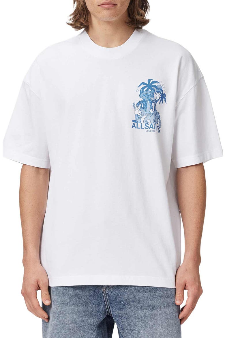 Bulldog Cotton Graphic T-Shirt, Main, color, OPTIC WHITE