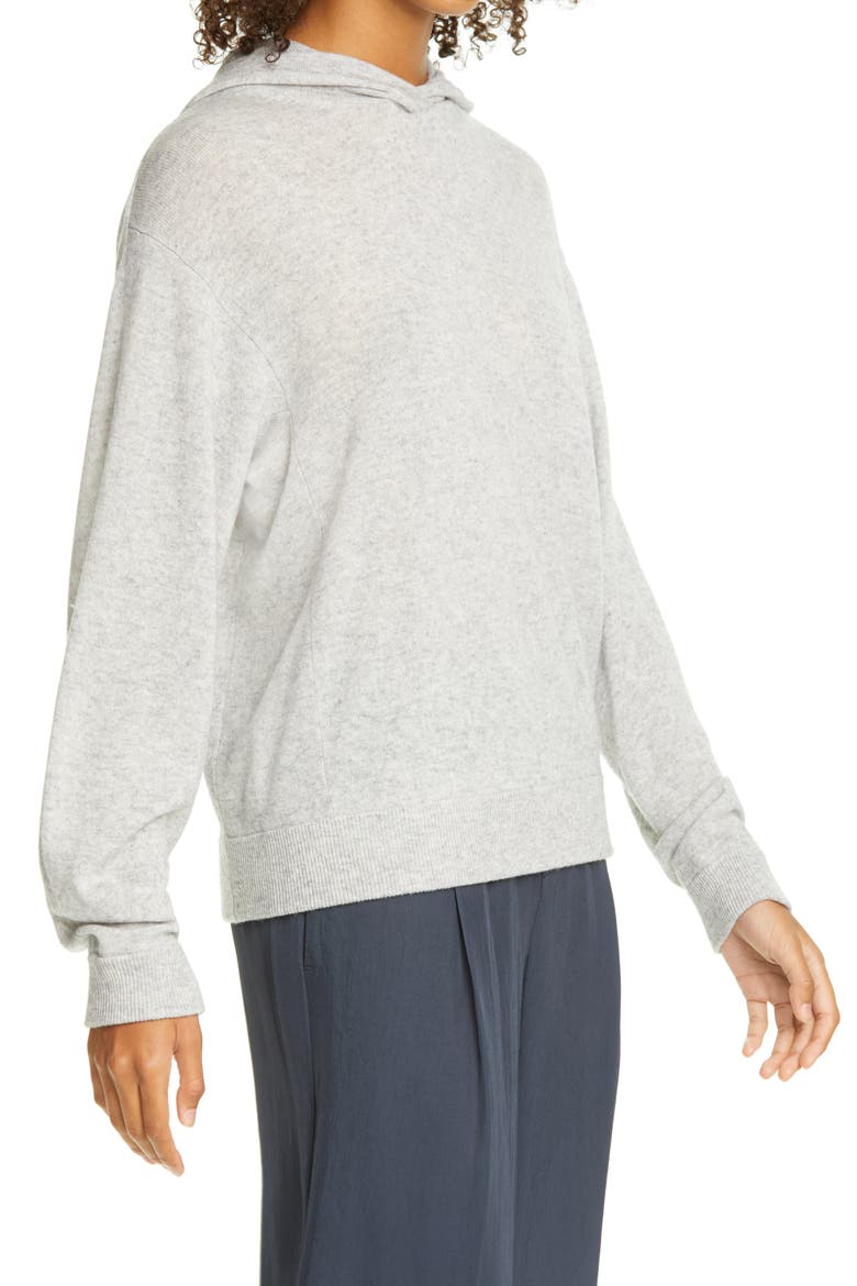 Wool & Cashmere Hoodie, Alternate, color, HEATHER GREY