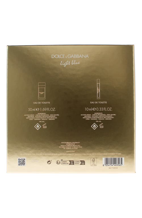 Dolce & Gabbana Dolce&gabbana Light Blue Eau De Toilette Gift Set $152 Value In Transparent
