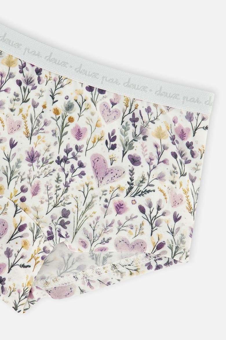 Feminine Organic Cotton Full Coverage 3-Pack Boyshort Panties, Alternate, color, Feminine Print