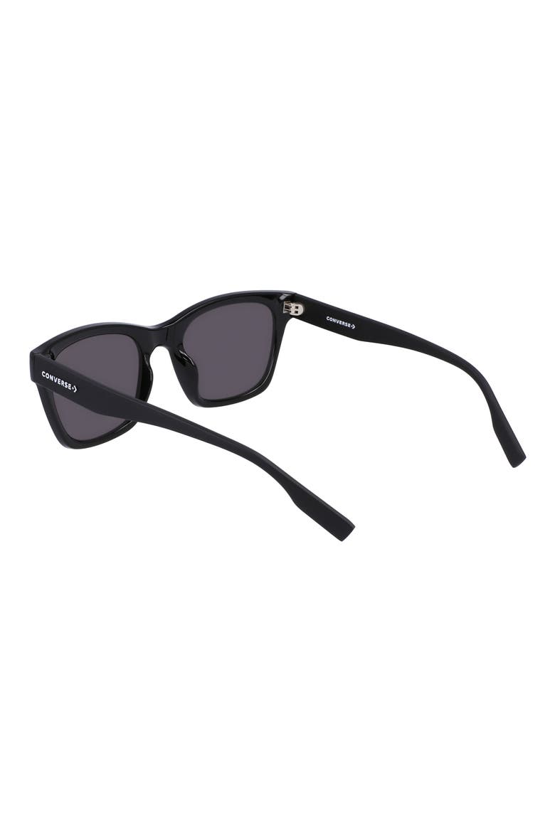 53mm Rectangular Sunglasses, Alternate, color, BLACK