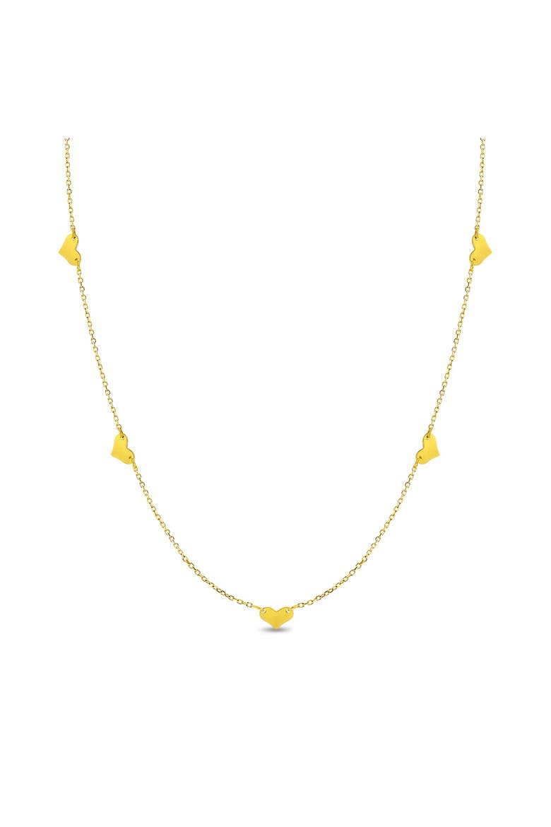 Heart Chain Women's Necklace, Main, color, Gold