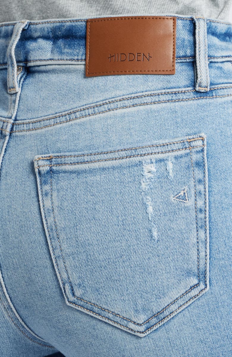 HIDDEN JEANS Ripped Straight Leg Jeans, Alternate, color, Medium Wash