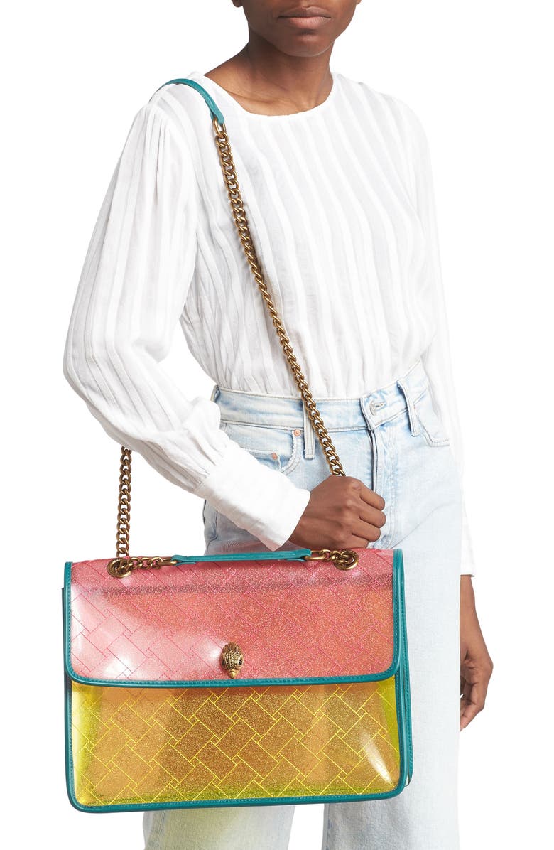 Kurt Geiger London XXL Kensington Vinyl Convertible Shoulder Bag, Alternate, color,