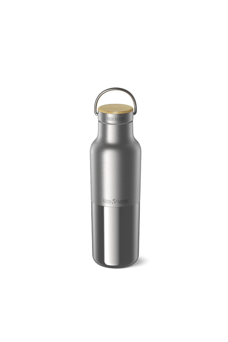 16oz Everyday Insulated Water Bottle with Wooden Cap, Main, color, Silver