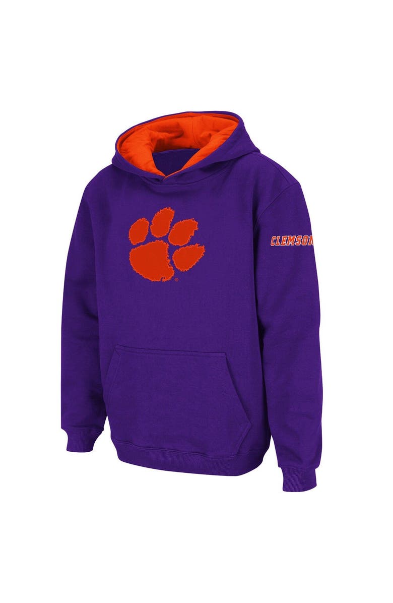 STADIUM ATHLETIC Youth Stadium Athletic Purple Clemson Tigers Big Logo Pullover Hoodie, Main, color, Purple