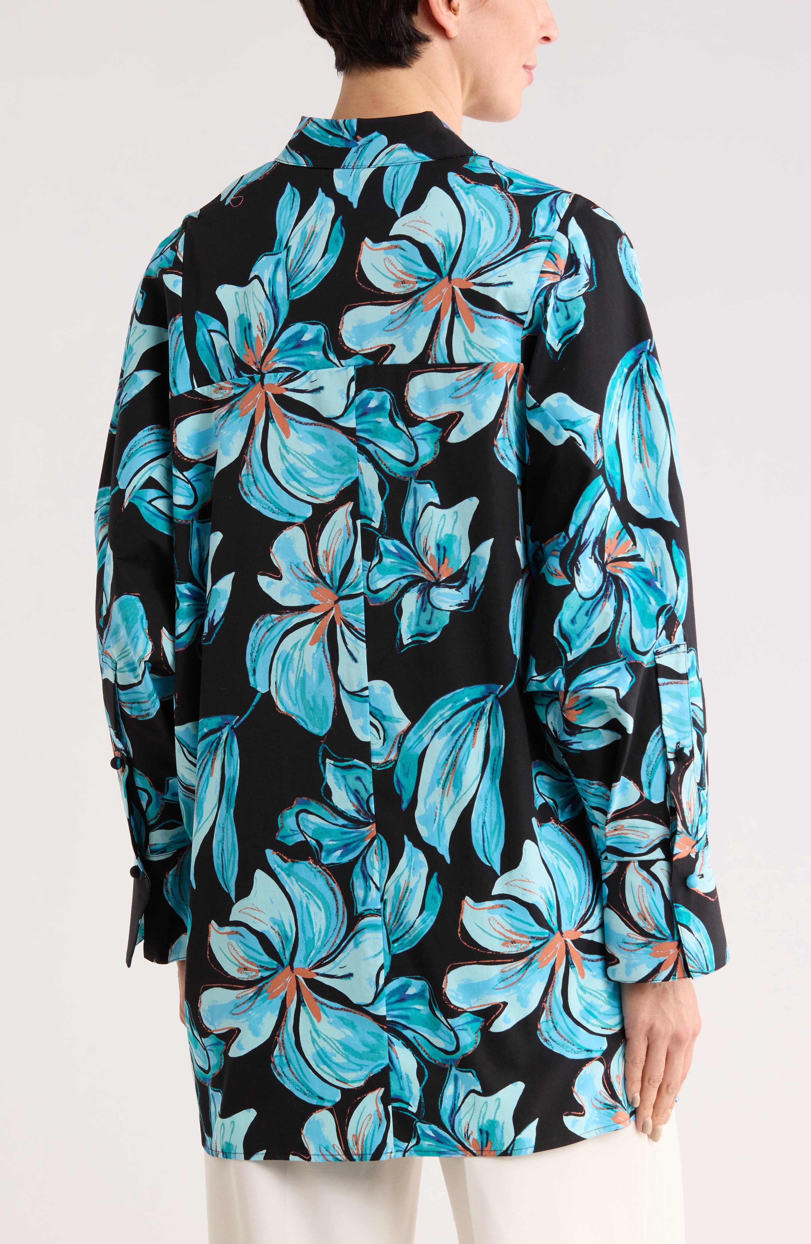 Caleb Floral Stretch Cotton Button-Up Shirt - image 2